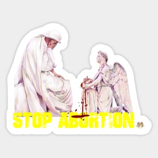 Stop Abortion Jesus Weeps Pro Life Vida Sticker